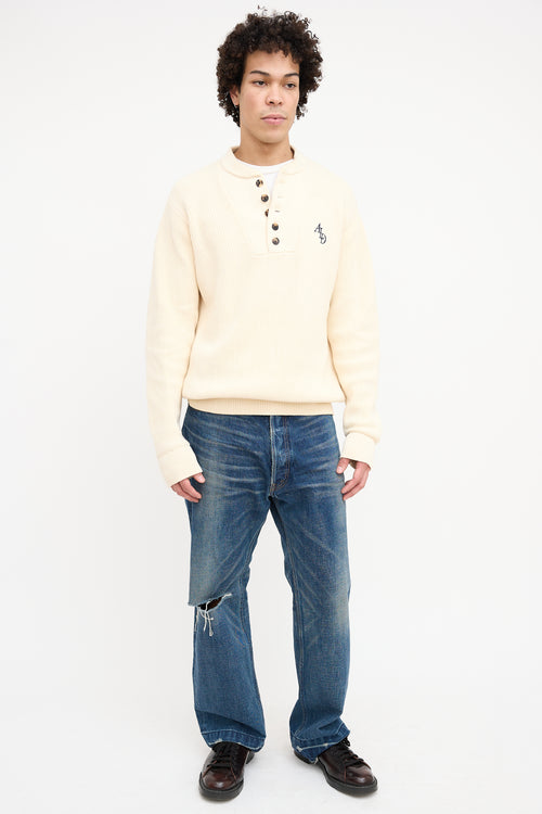 Aimé Leon Dore Cream Knit Sweater Sweater