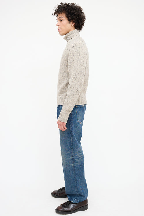 Aimé Leon Dore Grey Knit Turtleneck Sweater