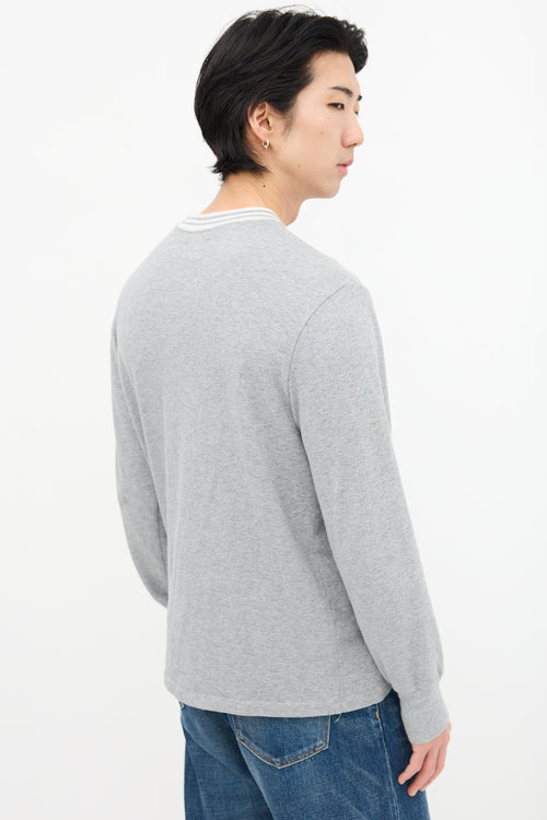 Aimé Leon Dore Heather Grey Long Sleeve Logo T-Shirt