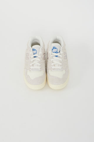 Aimé Leon Dore X New Balance Grey 
Cream Textured 550 Sneaker