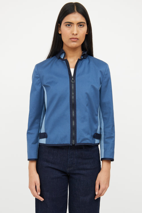 Akris Navy Paneled Jacket