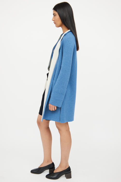 Akris Blue Knit Cashmere Cardigan