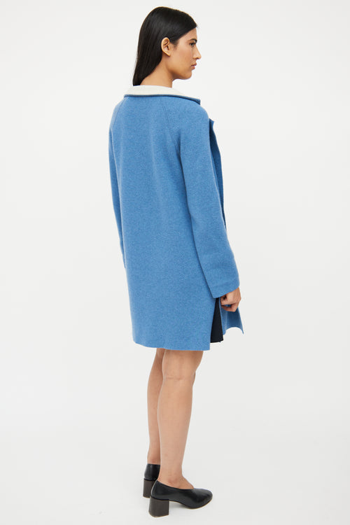 Akris Blue Knit Cashmere Cardigan