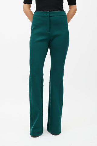 Akris Green Neoprene Flare Trouser