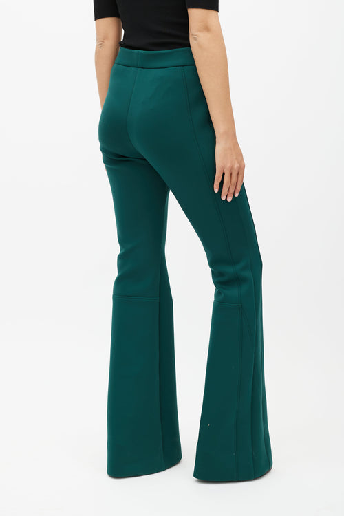 Akris Green Neoprene Flare Trouser