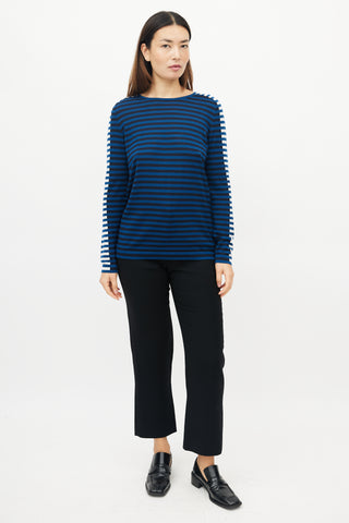 Akris Navy Multi Striped Sweater