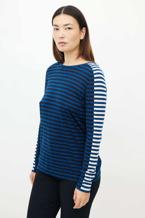 Akris Navy Multi Striped Sweater