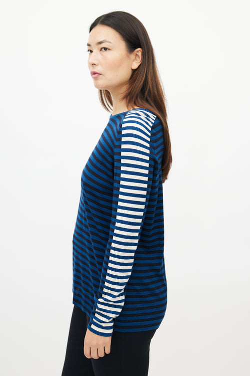 Akris Navy Multi Striped Sweater