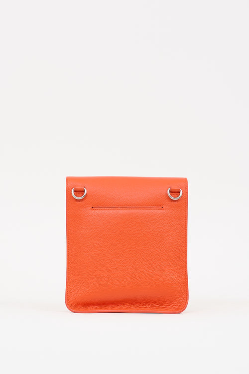 Akris Orange Leather Little Anouk Bag