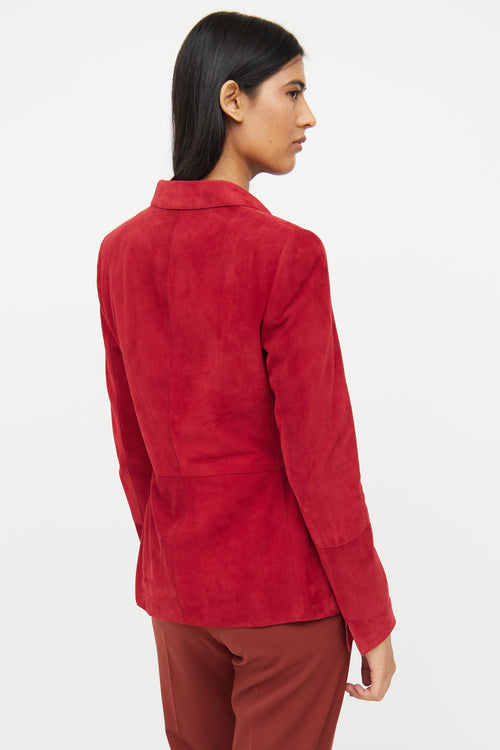 Akris Red Suede Blazer