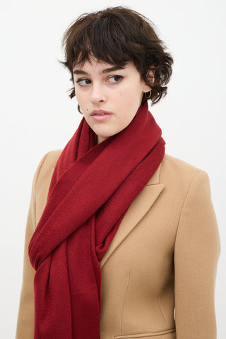 Akris Red Cashmere Scarf