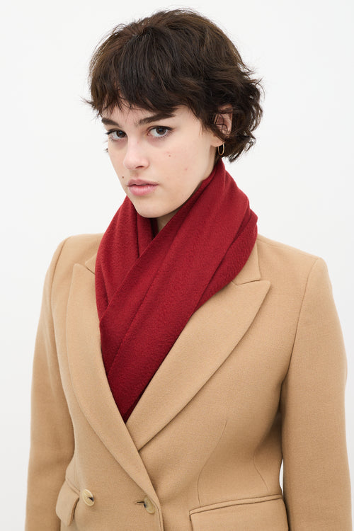 Akris Red Cashmere Scarf