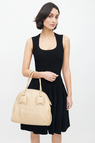 Alaïa Beige Leather Shoulder Bag