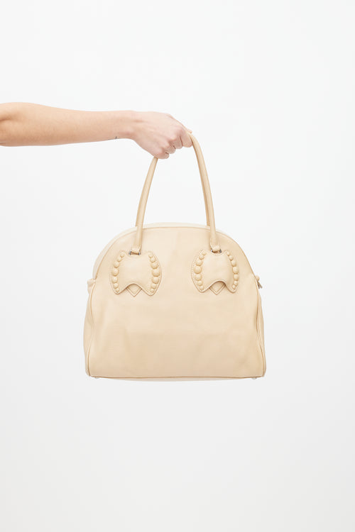 Alaïa Beige Leather Shoulder Bag