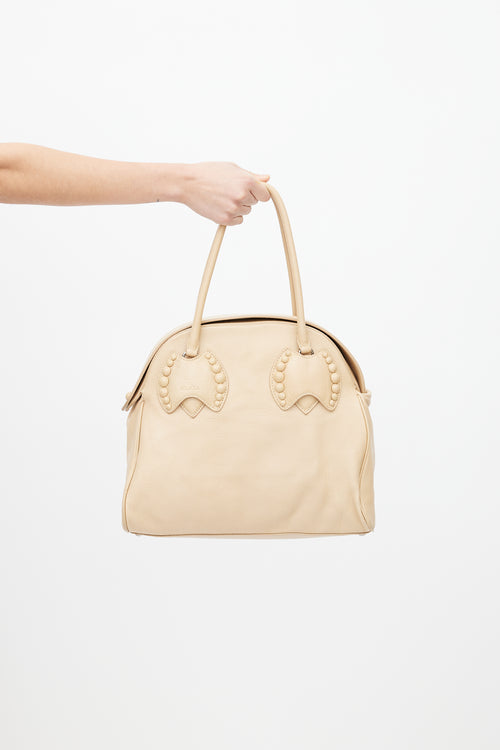 Alaïa Beige Leather Shoulder Bag