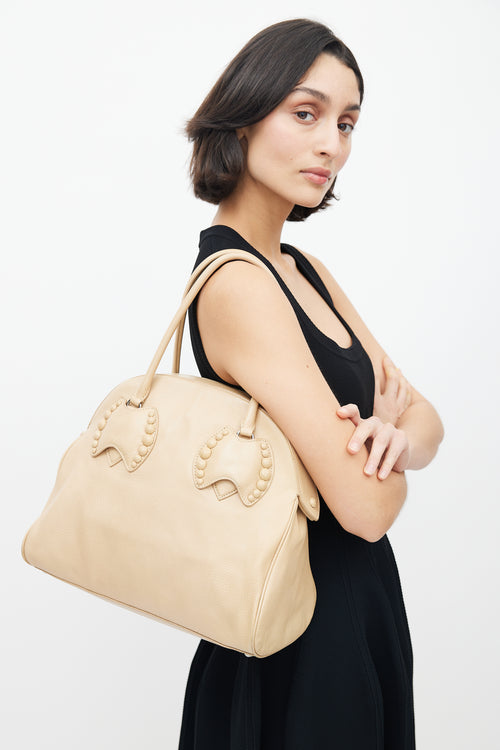 Alaïa Beige Leather Shoulder Bag