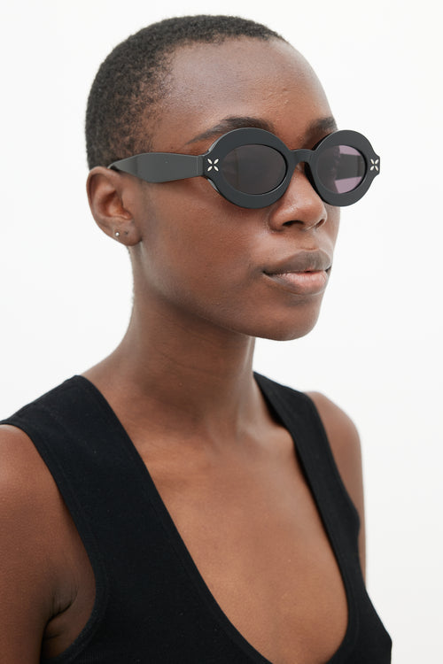 Alaïa Black AA0059S Round Sunglasses