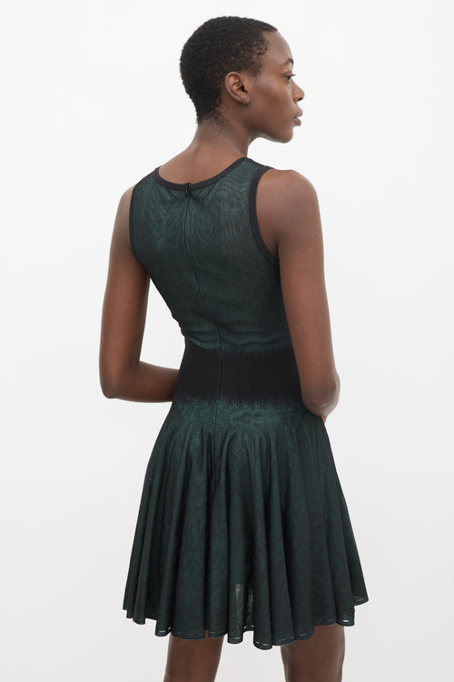 Alaïa Black 
Green Sheer Overlay Co-Ord Set