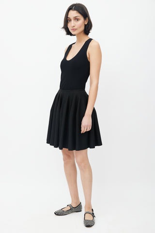 Alaïa Black Knit Shimmer Tulip Skirt