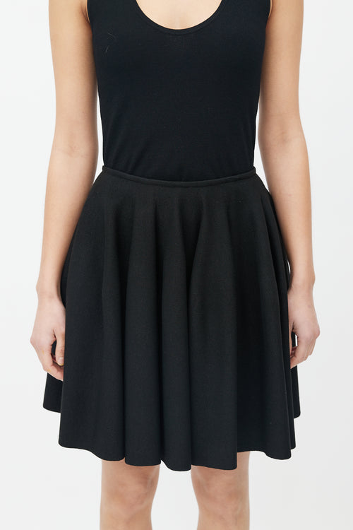 Alaïa Black Knit Shimmer Tulip Skirt