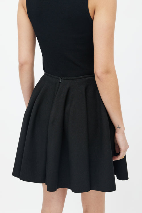 Alaïa Black Knit Shimmer Tulip Skirt