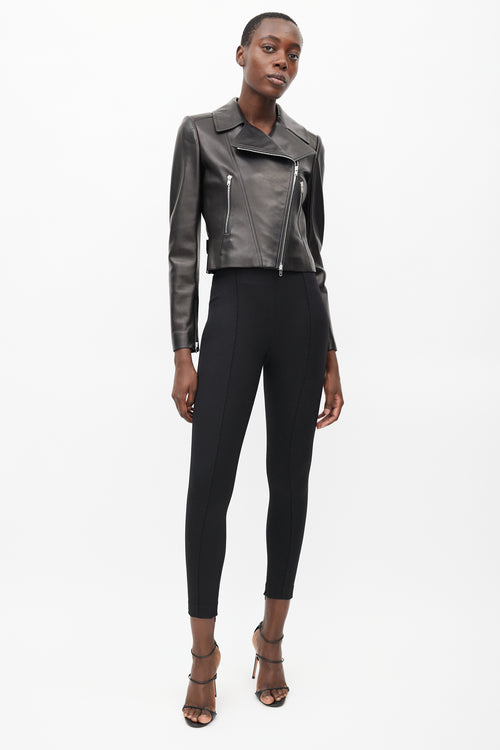 Alaïa Black Leather Rider Jacket