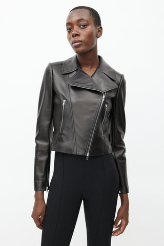 Alaïa Black Leather Rider Jacket