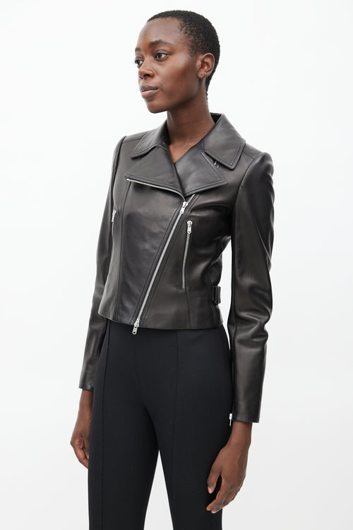 Alaïa Black Leather Rider Jacket