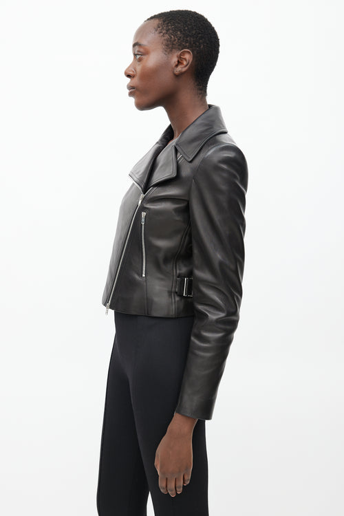 Alaïa Black Leather Rider Jacket