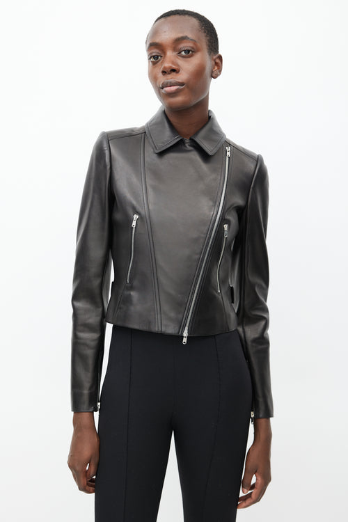 Alaïa Black Leather Rider Jacket