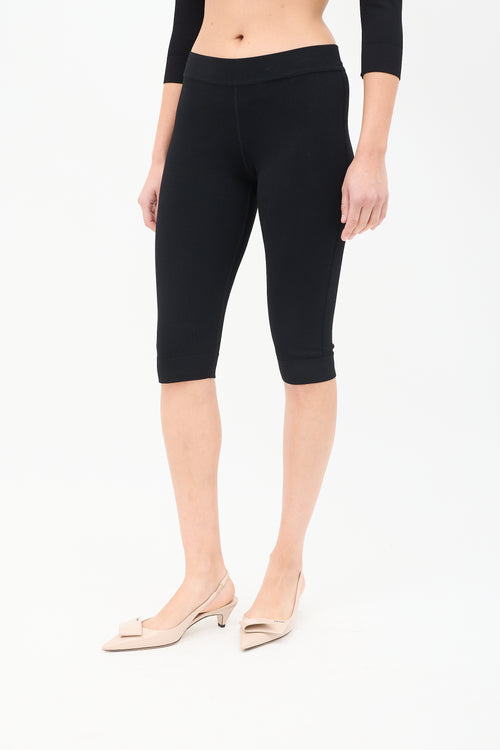 Alaïa Black Nylon Mid Length Control Shorts