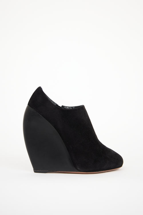 Alaïa Black Suede Ankle Boot