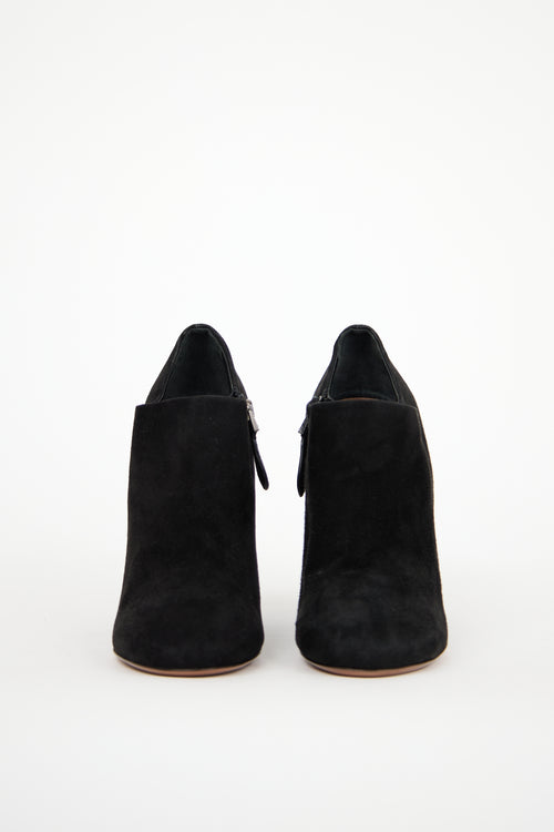 Alaïa Black Suede Ankle Boot