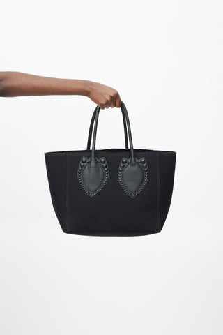 Alaïa Black Wool Felt Tote Bag