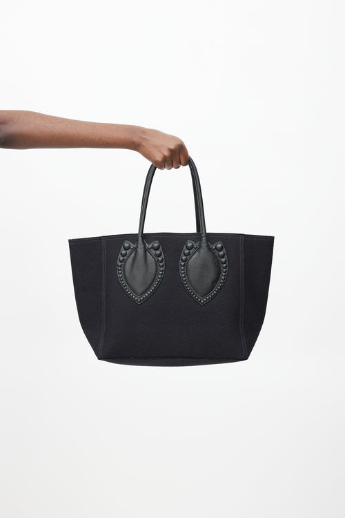 Alaïa Black Wool Felt Tote Bag