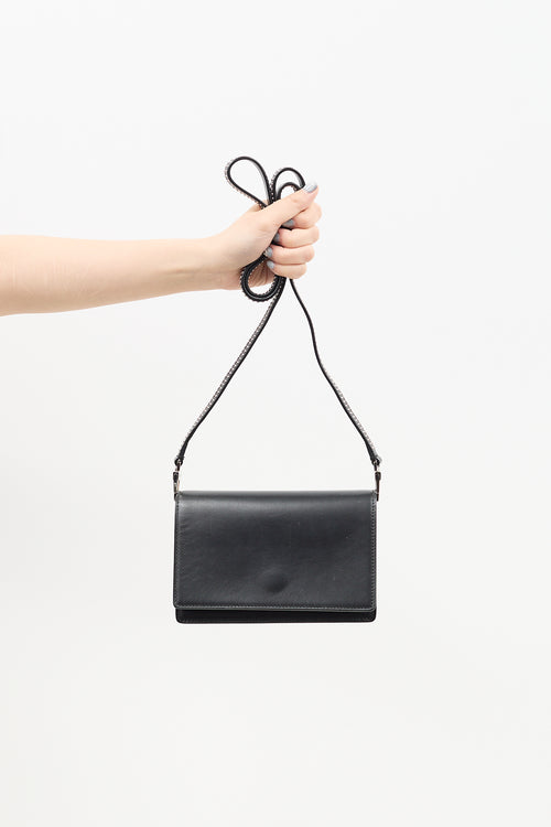 Alaïa Black Leather Studded Crossbody Bag