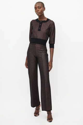 Alaïa Black 
Copper Metallic Co-Ord Set