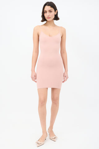 Alaïa Pink Nylon Contour Mini Dress