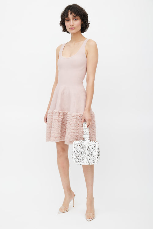 Alaïa White Laser Cut Rose Marie Clutch