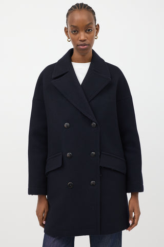 Alaïa Wool Double Breasted Pea Coat