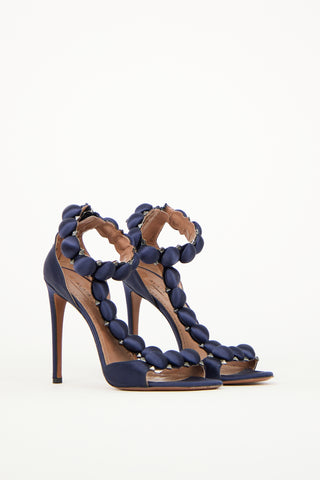 Alaïa Navy La Bombe Heeled Sandal