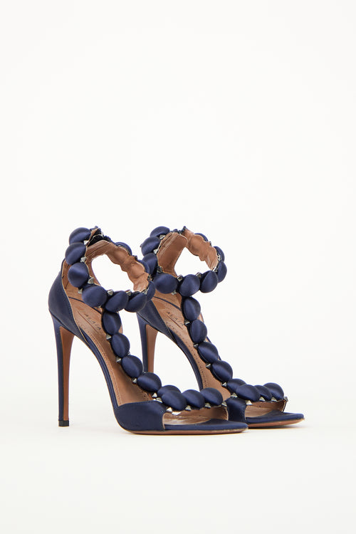 Alaïa Navy La Bombe Heeled Sandal