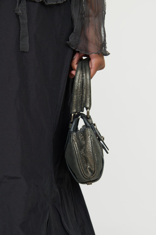 VSP Archive Metallic Grey Mini Top Handle Bag