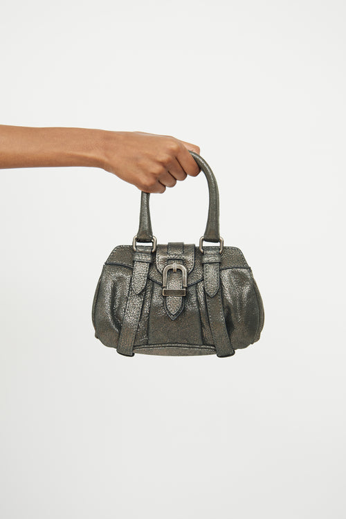 VSP Archive Metallic Grey Mini Top Handle Bag