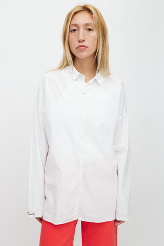 Album Di Famiglia White Poplin Shirt