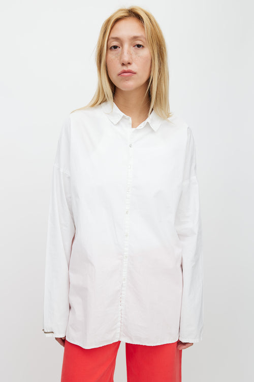 Album Di Famiglia White Poplin Shirt