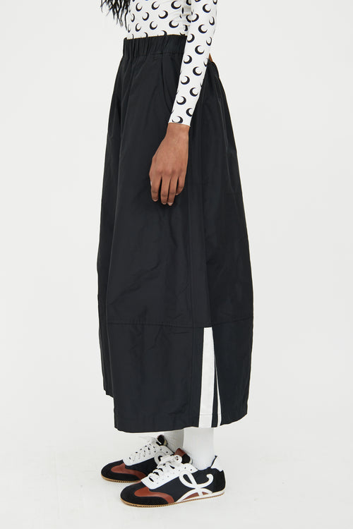 Alembika Black 
White Wide Leg Pant