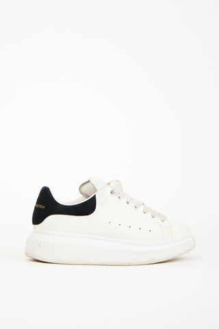 Alexander McQueen White 
Black Leather Oversized Larry Sneaker