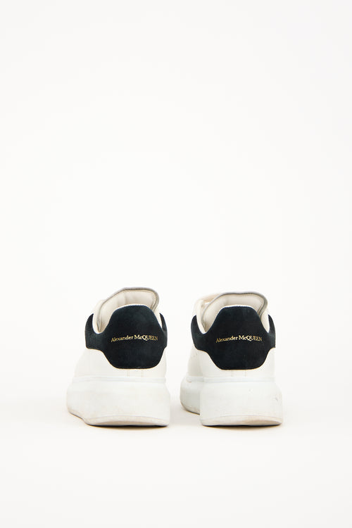 Alexander McQueen White 
Black Leather Oversized Larry Sneaker