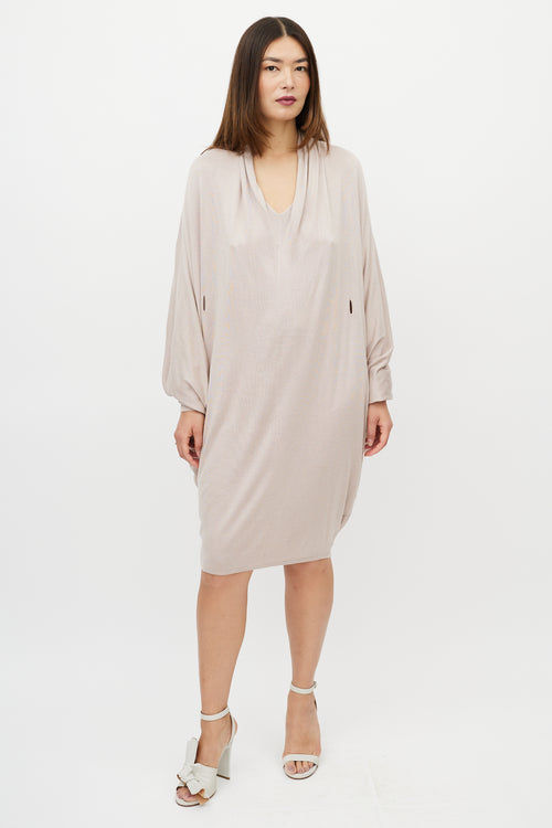 Alexander McQueen Beige Knit Sweater Dress